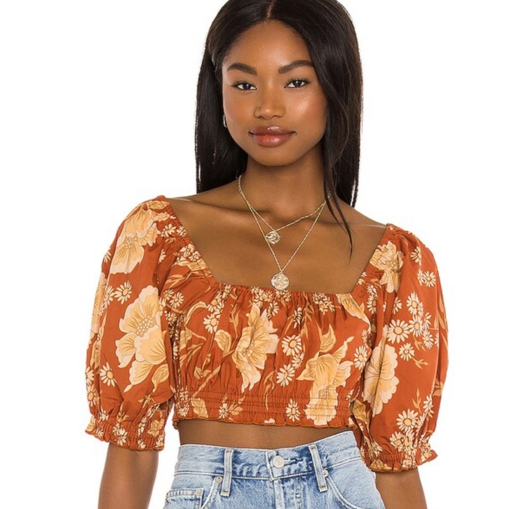 Sloan Cropped Top in Ochre - Spell